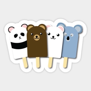 Bear Popsicles Sticker